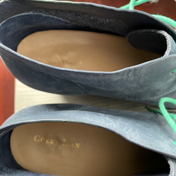 Womens Cole Haan Nike Air Blue Suede Wedge Ankle Boots Size 9.5B. - Picture 4 of 6